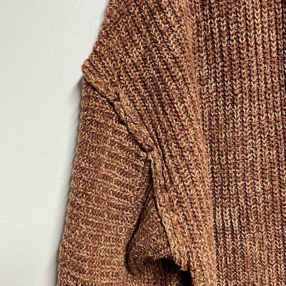 Free People High Hopes Mariposa Brown Combo Long Sleeve Cardigan Sweater Sz S - Picture 9 of 9